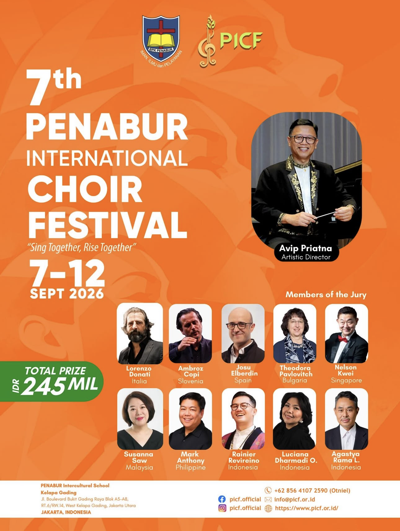 Penabur International Choir Festival 2026 poster